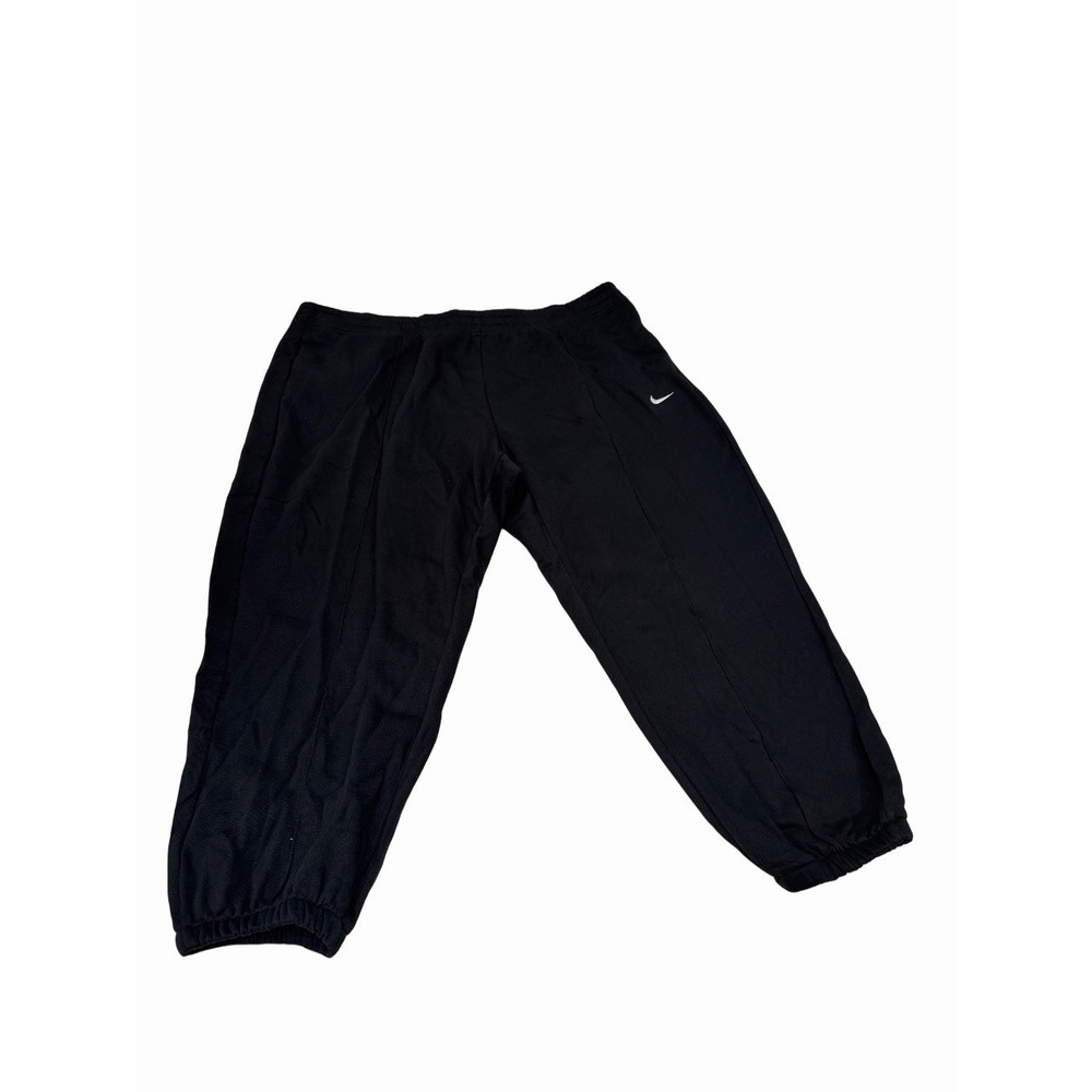 Nike Women's Loose Fit Mid Rice Fleece Pants Black Size 3X NWT